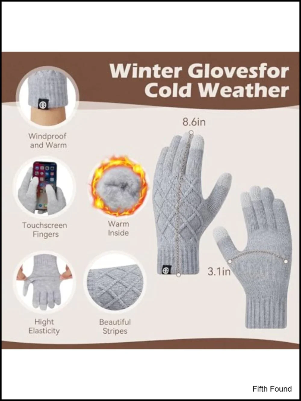 Wool Blend 3 in 1 Winter Set Beanie Scarf Touchscreen Gloves